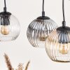 Koyoto Pendelleuchte Glas 15 cm Naturfarben, Schwarz, 3-flammig