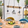Koyoto Pendelleuchte Glas 15 cm Naturfarben, Schwarz, 3-flammig