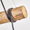 Ripoll Pendelleuchte Glas 15 cm Naturfarben, Schwarz, 3-flammig