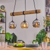 Koyoto Pendelleuchte Glas 15 cm Naturfarben, Schwarz, 3-flammig