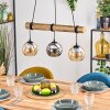 Koyoto Pendelleuchte Glas 15 cm Naturfarben, Schwarz, 3-flammig