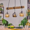 Koyoto Pendelleuchte Glas 15 cm Naturfarben, Schwarz, 3-flammig