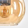 Koyoto Pendelleuchte Glas 15 cm Naturfarben, Schwarz, 3-flammig