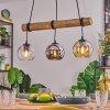 Koyoto Pendelleuchte Glas 15 cm Naturfarben, Schwarz, 3-flammig