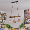 Koyoto Pendelleuchte Glas 15 cm Naturfarben, Schwarz, 3-flammig