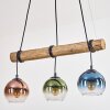 Koyoto Pendelleuchte Glas 15 cm Naturfarben, Schwarz, 3-flammig