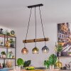 Koyoto Pendelleuchte Glas 15 cm Naturfarben, Schwarz, 3-flammig
