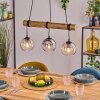 Koyoto Pendelleuchte Glas 15 cm Naturfarben, Schwarz, 3-flammig