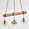Koyoto Pendelleuchte Glas 15 cm Naturfarben, Schwarz, 3-flammig