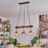 Koyoto Pendelleuchte Glas 15 cm Naturfarben, Schwarz, 3-flammig