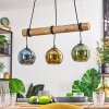 Koyoto Pendelleuchte Glas 15 cm Naturfarben, Schwarz, 3-flammig