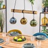 Koyoto Pendelleuchte Glas 15 cm Naturfarben, Schwarz, 3-flammig