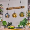 Koyoto Pendelleuchte Glas 15 cm Naturfarben, Schwarz, 3-flammig