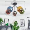 Koyoto Deckenleuchte Glas 15 cm Blau, Chrom, Gold, Grün, Kupferfarben, Rauchfarben, 5-flammig