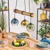 Koyoto Pendelleuchte Glas 15 cm Naturfarben, Schwarz, 3-flammig