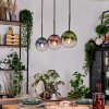 Gastor Hängeleuchte Glas 15 cm Blau, Grün, Klar, Kupferfarben, 3-flammig