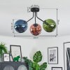 Gastor Deckenleuchte Glas 15 cm Blau, Grün, Kupferfarben, 3-flammig