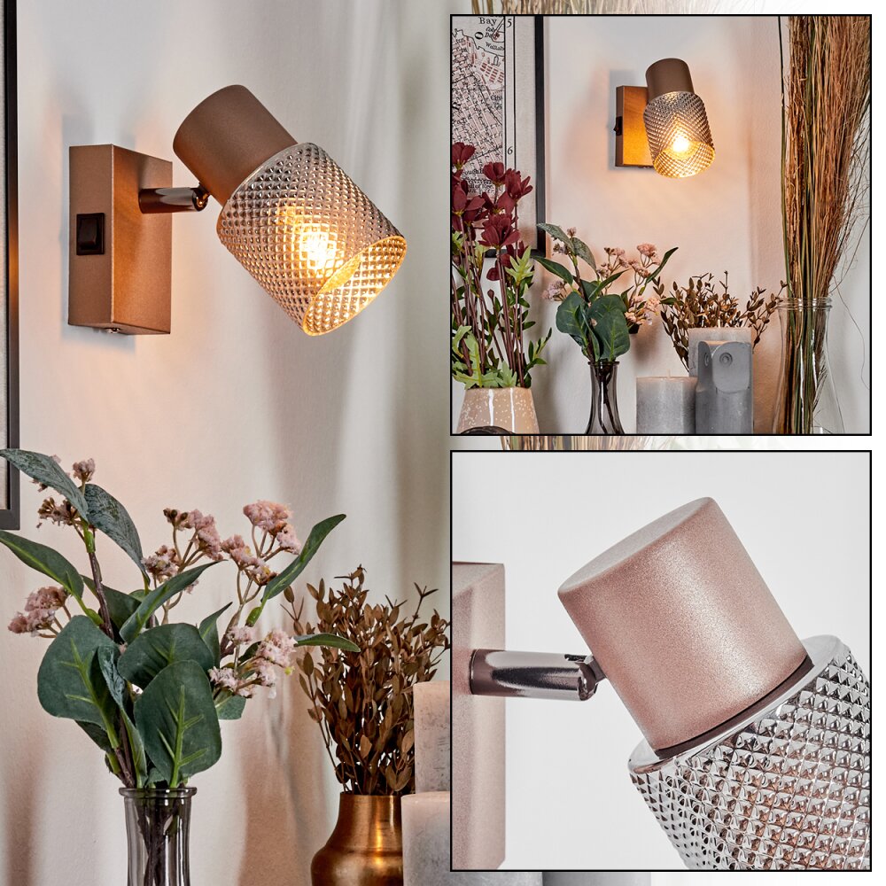 Nelar Wandleuchte Bronze, Chrom, 1-flammig main product photo