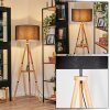 Flemming Stehleuchte 50 cm Naturfarben, Schwarz, 1-flammig
