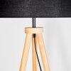 Flemming Stehleuchte 50 cm Naturfarben, Schwarz, 1-flammig