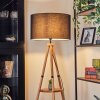 Flemming Stehleuchte 50 cm Naturfarben, Schwarz, 1-flammig