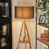 Flemming Stehleuchte 50 cm Naturfarben, Schwarz, 1-flammig