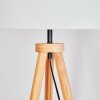 Flemming Stehleuchte 50 cm Naturfarben, Schwarz, 1-flammig