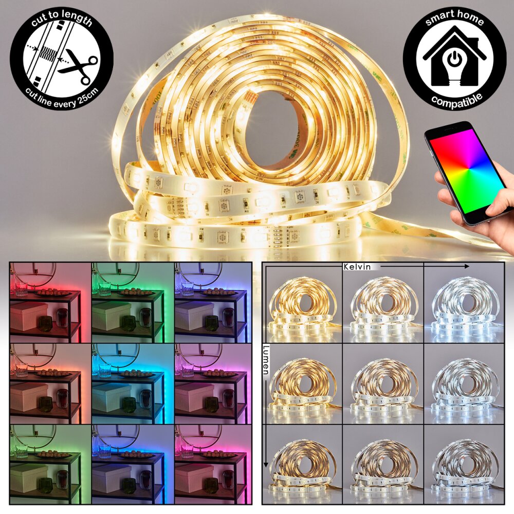 Rayen LED Streifen Weiß, 1-flammig main product photo