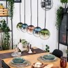 Gastor Hängeleuchte Glas 15 cm Blau, Grün, Klar, Kupferfarben, 5-flammig