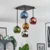 Koyoto Deckenleuchte Glas 15 cm Blau, Chrom, Gold, Grün, Kupferfarben, Rauchfarben, 5-flammig