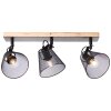 Brilliant Whole Strahler Holz dunkel, Schwarz, 3-flammig