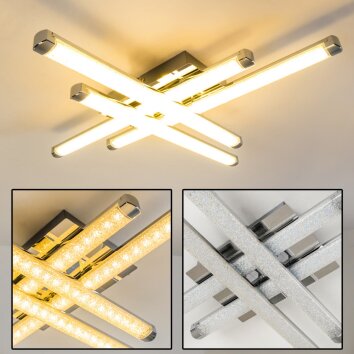 Deckenleuchte Iskut LED Chrom, 4-flammig