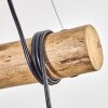Ripoll Pendelleuchte Glas 15 cm Naturfarben, Schwarz, 3-flammig