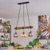 Ripoll Pendelleuchte Glas 15 cm Naturfarben, Schwarz, 3-flammig