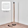 Flemming Stehleuchte 50 cm Naturfarben, Schwarz, 1-flammig