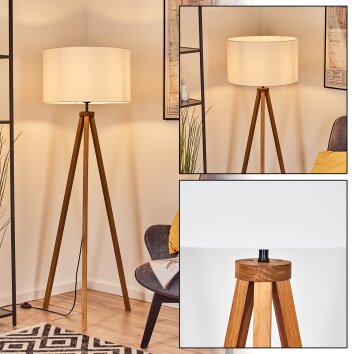 Flemming Stehleuchte 50 cm Naturfarben, Schwarz, 1-flammig Flemming Stehleuchte 50 cm Naturfarben, Schwarz, 1-flammig