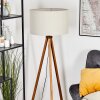 Flemming Stehleuchte 50 cm Naturfarben, Schwarz, 1-flammig