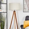 Flemming Stehleuchte 50 cm Naturfarben, Schwarz, 1-flammig