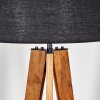 Flemming Stehleuchte 50 cm Naturfarben, Schwarz, 1-flammig