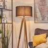 Flemming Stehleuchte 50 cm Naturfarben, Schwarz, 1-flammig