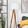 Flemming Stehleuchte 50 cm Naturfarben, Schwarz, 1-flammig
