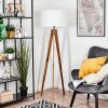 Flemming Stehleuchte 50 cm Naturfarben, Schwarz, 1-flammig