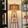Flemming Stehleuchte 50 cm Naturfarben, Schwarz, 1-flammig