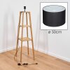Flemming Stehleuchte 50 cm Naturfarben, Schwarz, 1-flammig