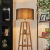 Flemming Stehleuchte 50 cm Naturfarben, Schwarz, 1-flammig