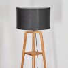 Flemming Stehleuchte 50 cm Naturfarben, Schwarz, 1-flammig
