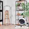 Flemming Stehleuchte 50 cm Naturfarben, Schwarz, 1-flammig