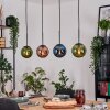 Gastor Hängeleuchte Glas 15 cm Blau, Grün, Kupferfarben, 4-flammig