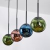 Gastor Hängeleuchte Glas 15 cm Blau, Grün, Kupferfarben, 4-flammig