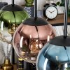 Gastor Hängeleuchte Glas 15 cm Blau, Grün, Klar, Kupferfarben, 4-flammig
